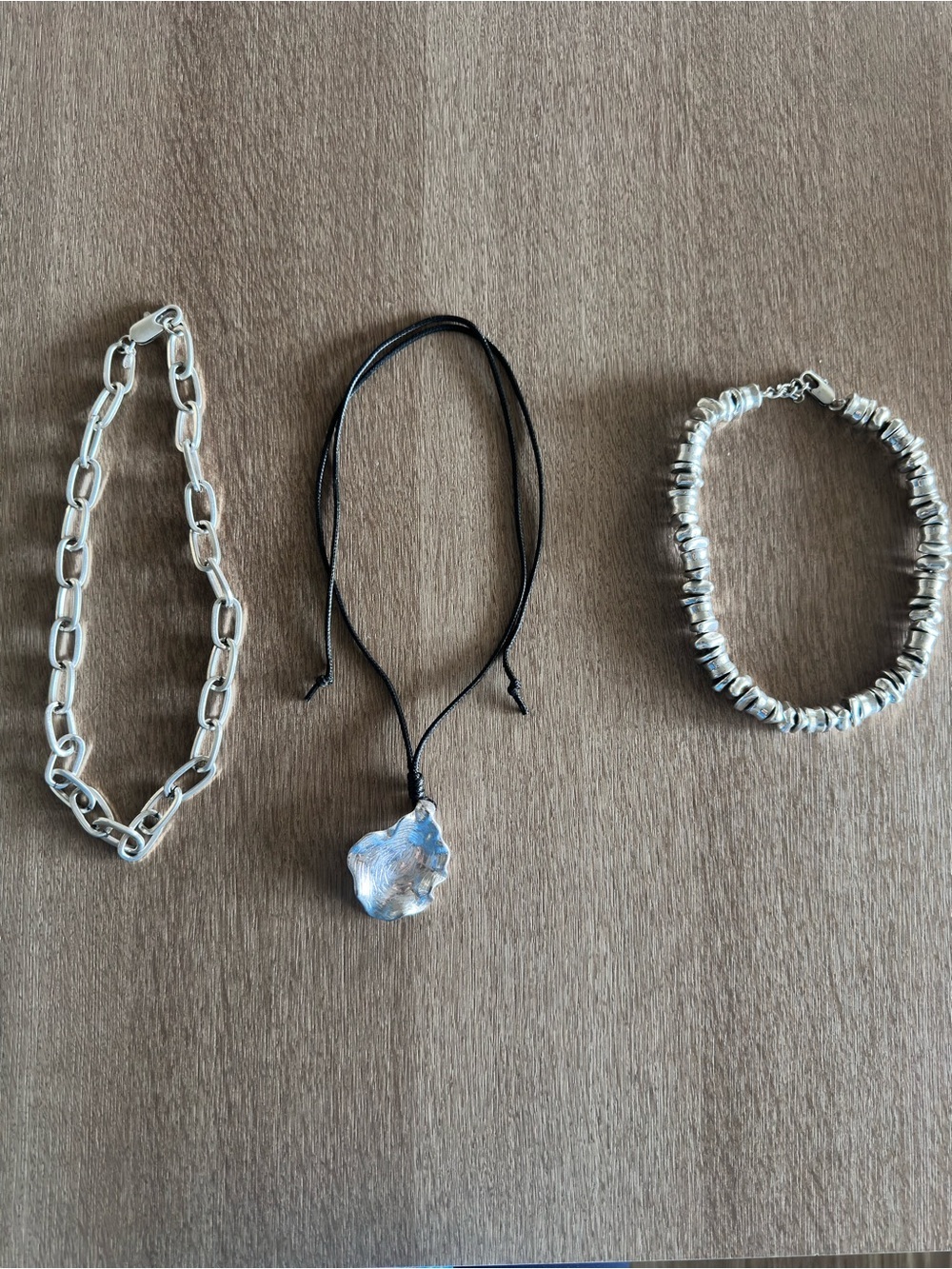 Zara Set of 3 Statement Necklaces in Silver Tone